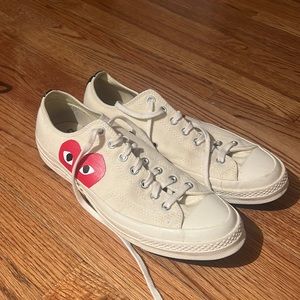 Comme Des Garcons PLAY x Converse Unisex Chuck Taylor Lace Up Sneakers